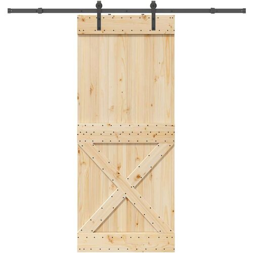 vidaXL Klizna vrata s priborom za montažu 95 x 210 cm masivna borovina Cijene