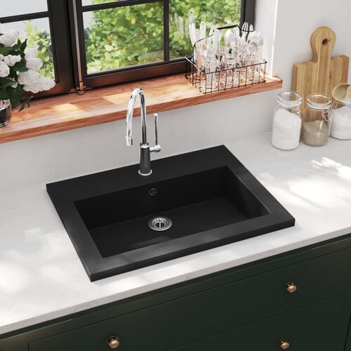 The Living Store Granitni umivalnik 600x450x120 mm črn - Umivalnik, (21750169) Cene
