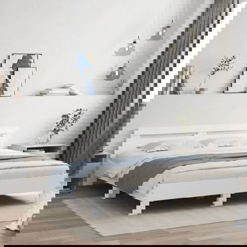 Furnova Posteljni okvir z vzglavjem in LED bel 180x200 cm, (21937877) Slike