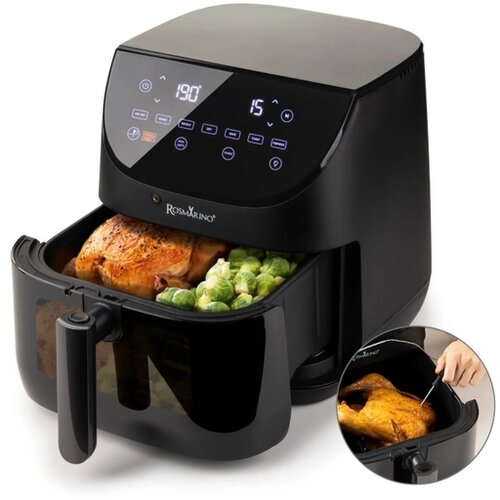 Rosmarino Airfryer set - cvrtnik na vroči zrak Temp Sense + 50-delni set peki papirja + razpršilnik za olje Cene