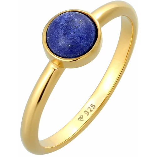 ELLI PREMIUM Prsten safirno plava / zlatna