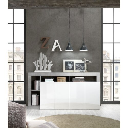 LC Mobili Elegantna bijela komoda s 4 vrata HAMBURG 209030-08CE Cene