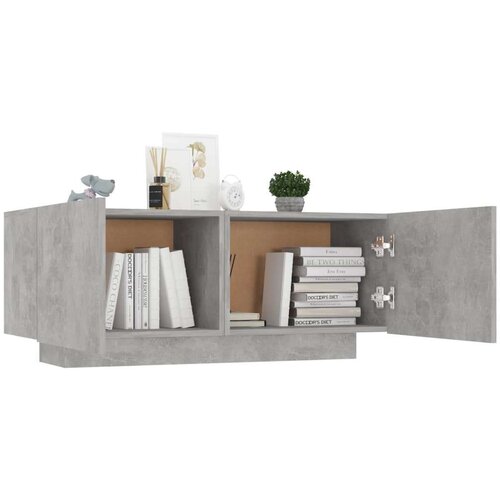 VidaXL Noćni ormarić siva boja betona 100 x 35 x 40 cm od iverice Slike