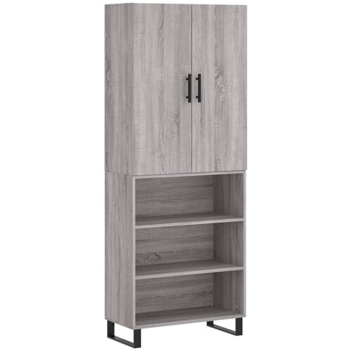 Maison Chic Visoka Komoda - Predalnik siva sonoma 69,5x34x180 cm inženirski les, (21719412) Cene