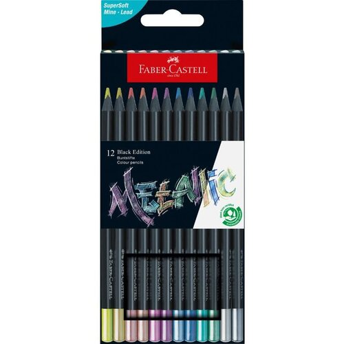 Faber-Castell Faber-Castell: Black edition metalik boja set bojica od 12 komada Cene