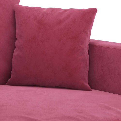  3-dijelni set sofa s jastucima crvena boja vina bar&amp;scaron;unasti Slike
