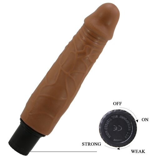  Waldorf Sliding Skin Vibrator 21,5cm Brown Slike