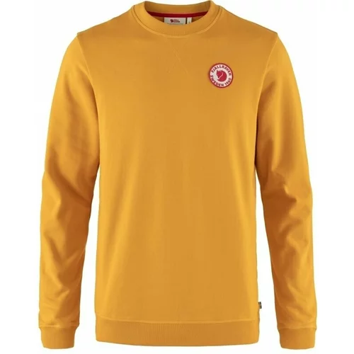 Fjällräven 1960 Logo Badge Sweater M Mustard Yellow M Majica s kapuljačom na otvorenom