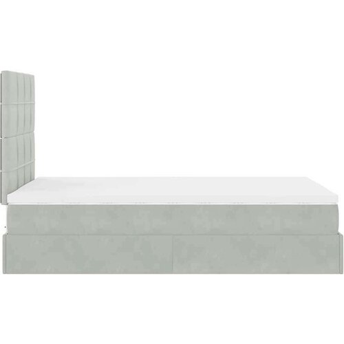 VidaXL okvir kreveta s madracima svijetlosivi 120x200cm bar&amp;scaron;unasti Slike