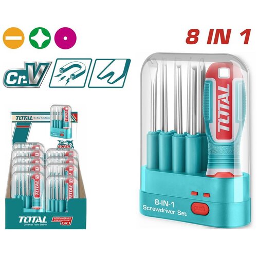 TOTAL TOOLS TOTAL 9-delni set izmenjivih odvijača THT250906 Slike