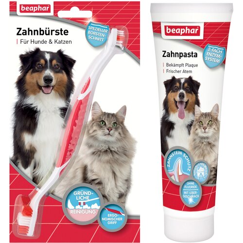Beaphar dental kit - set četkice i paste za zube 100g Cene