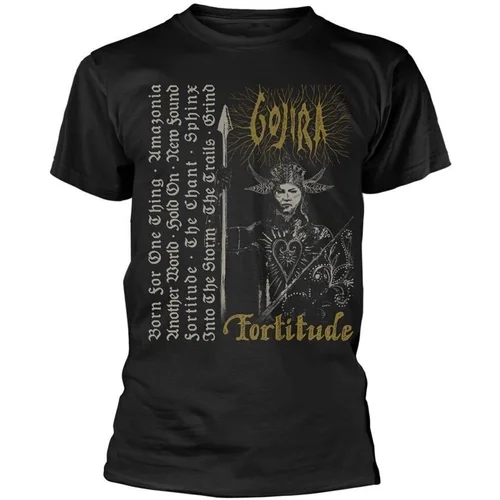 Gojira Košulja Fortitude Tracklist Unisex Black S