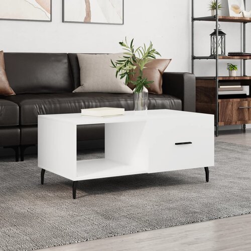 VidaXL Stolić za kavu bijeli 90 x 50 x 40 cm od konstruiranog drva Slike