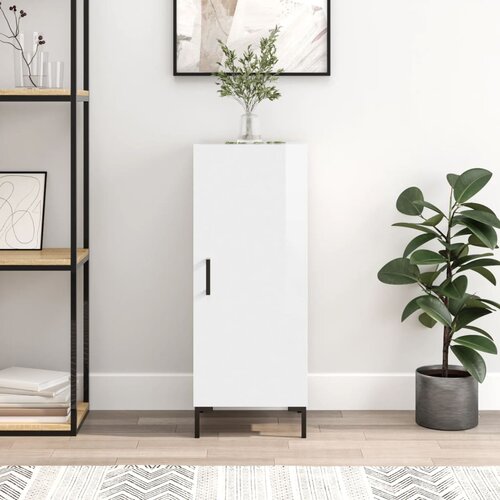  Komoda sjajna bijela 34,5 x 34 x 90 cm od konstruiranog drva Cijene