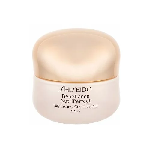 Shiseido benefiance nutriperfect SPF15 hranilna zaščitna krema za obraz 50 ml poškodovana škatla za ženske