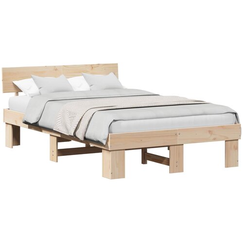 vidaXL Konstrukcija postelje Naravna 120 x 200 cm Masivno borovo les, (5000127881) Cene