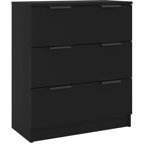 VidaXL Komoda črna 60x30x70 cm inženirski les, (20601154) Slike