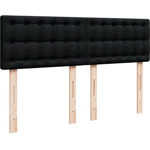  Krevet s oprugama i madracem crni 160x200 cm od tkanine Slike