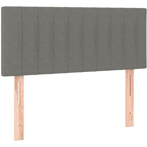  Krevet box spring s madracem LED tamnosivi 90x190 cm tkanina Slike