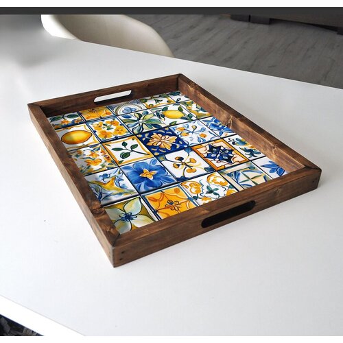 Aberto Design Poslužavnik REF016 48 x 38 x 4 cm, Šareni Cene