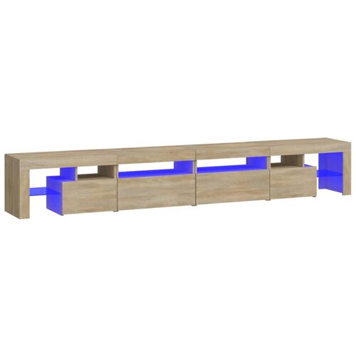 Maison Chic TV omarica - TV stojalo - Televizijska omarica z LED lučkami sonoma hrast 260x36,5x40 cm, (21699231) Cene