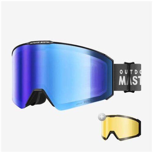 Outdoor Master smučarska očala Falcon -black frame zeiss blue len + polarized yellow len, 804458 Slike
