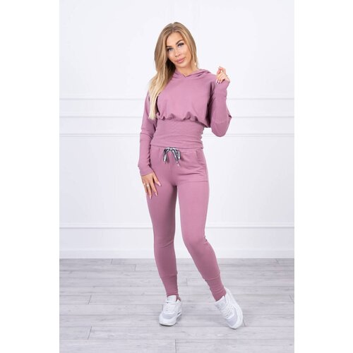 Kesi Set with wide cuffs in dark pink color Cene