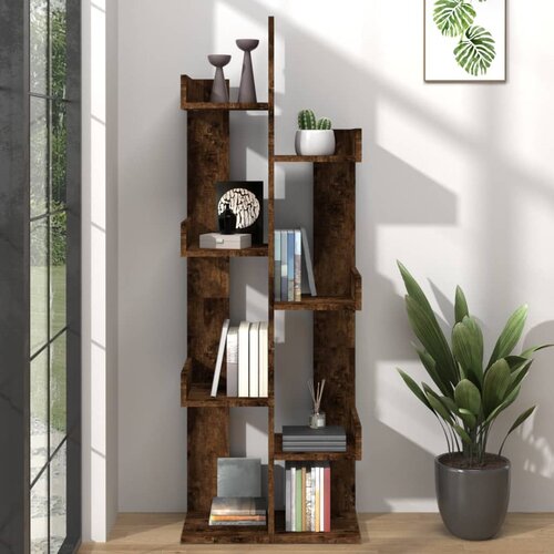 Furnova Knjižna omara 48x25,5x140 cm dimljeni hrast konstruiran les, (21950812) Slike