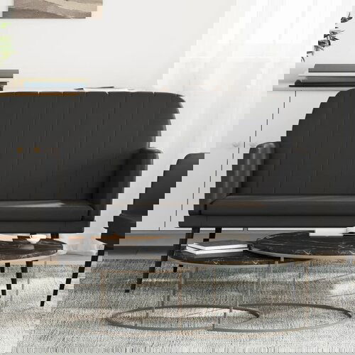 vidaXL Klupa crna 107 x 80 x 81 cm od umjetne kože Cijene