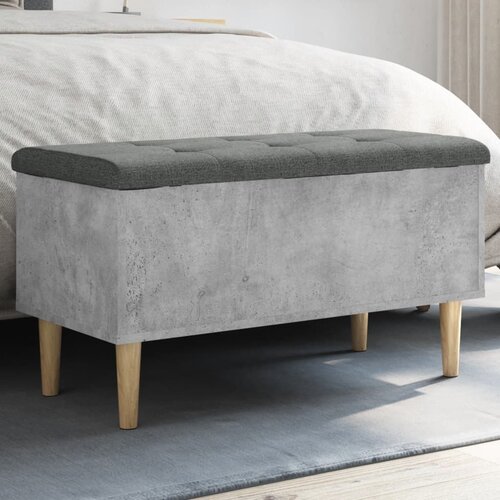 vidaXL Klop za shranjevanje betonska siva 82x42x46 cm inženirski les Cene