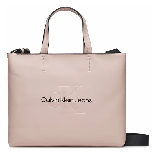 Calvin Klein Jeans Ročna torba Sculpted Mini Slim Tote26 Mono K60K611547 Roza