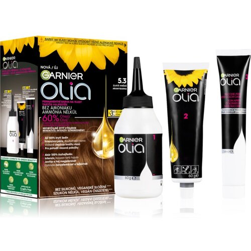 Garnier Olia Big Kit permanentna barva za lase odtenek 5.3 Golden Brown 1 kos Cene