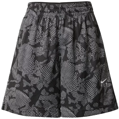 Nike Sportske hlače 'SWOOSH FLY' crna / bijela