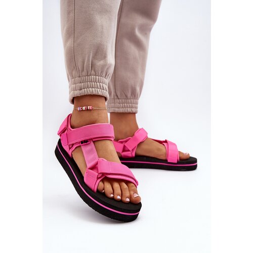 Kesi Women's platform sandals Lee Cooper Fuchsia Cene