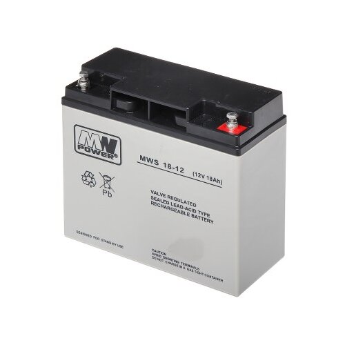 MPL POWER ELEKTRO MPL MW POWER MWS 18-12 UPS battery Lead-acid accumulator VRLA AGM Maintenance-free 12 V 18 Ah Black, Grey Slike