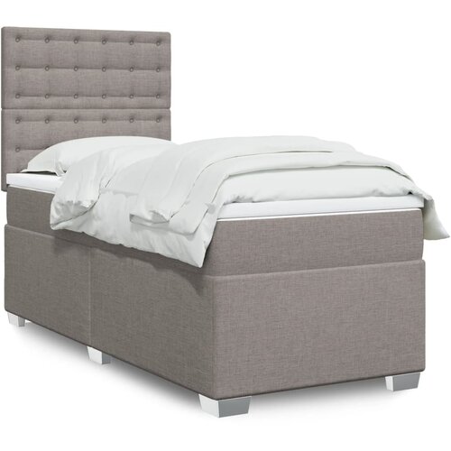 The Living Store Box spring postelja z vzmetnico taupe 100x200 cm blago - Box Spring Postelja, (21514446) Cene