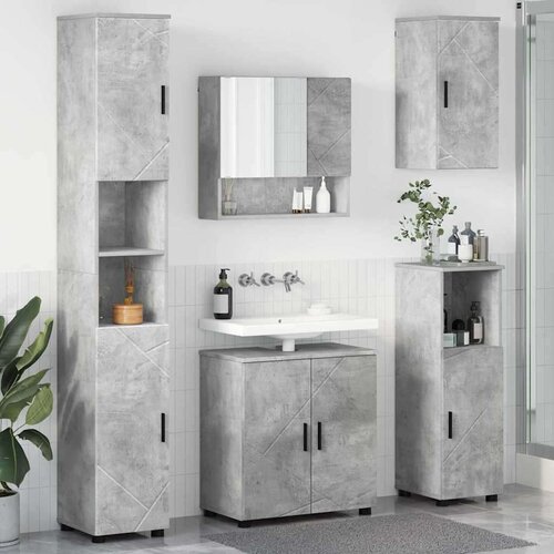  Set namještaja za kupaonicu 5 pcs Beton siva 61 x 35 x 64 cm Cijene