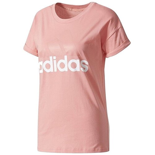 Adidas Majice s kratkimi rokavi Ess Linear Tee Rožnata Cene
