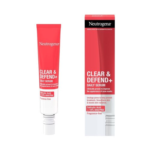 Neutrogena Clear &amp;amp; Defend+ serum za lice protiv akni 30 ml Slike