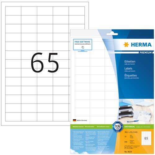 Herma ETIKETE 38,1 x 21,2 mm 8629 SUPERPRINT 10/1, (20388335) Cene