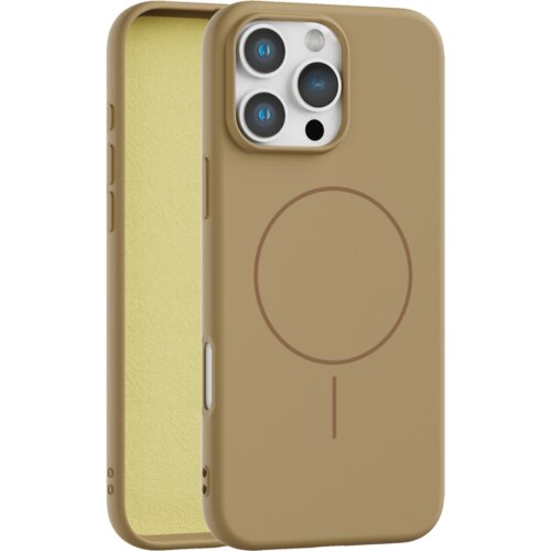 Apple velvet touch magsafe maska za iphone 16 pro - zlatna Cene