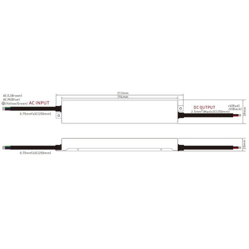 Dawn LED NAPAJANJE SLIM 24V 200W 200WHBS-24 IP67 Cene