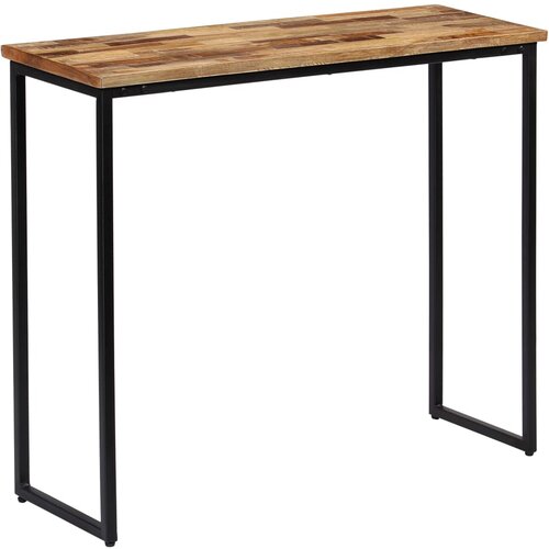 VidaXL Konzolna mizica iz trdne predelane tikovine 90x30x76 cm Slike