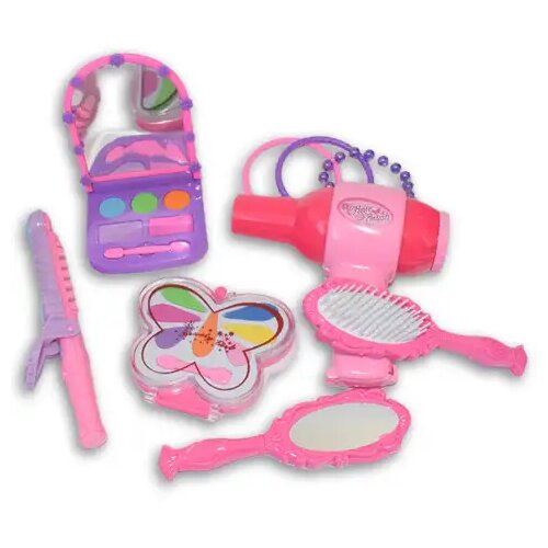 Magic Toys Vouge Girl - 9-delni lepotilni set roza barve z igralno paleto ličil, su&scaron;ilcem za lase in dodatki Cene