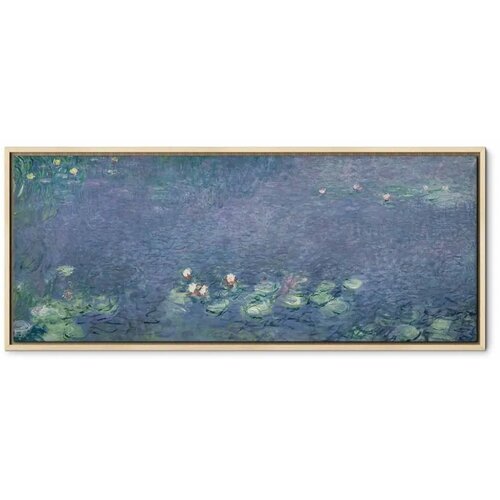  Slika - Claude Monet &amp;ndash; Water Lilies (Water Lilies) III 100x40 U prirodnom drvenom okviru Slike