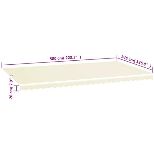  Zamjenska tkanina za tendu krem 6 x 3,5 m Slike