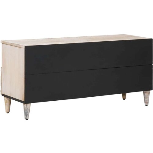  ormar s ladicama Bijelo 100 x 33 5 x 46 cm Čvrsto drvo manga - Bijelo Slike