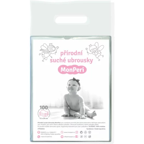 MonPeri Dry Baby Wipes maramice za čišćenje za djecu od rođenja 100 kom