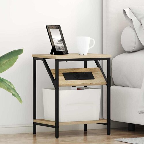  Noćni ormar 2 pcs Sonoma hrast 38 x 30 x 48 cm Slike