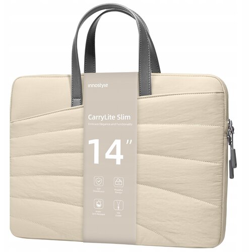 Innostyle VODOTESNA TORBA ZA PRENOSNIK 14 PALCEV CARRYLITE SLIM BEŽ ŽENSKA, (5000338171) Slike